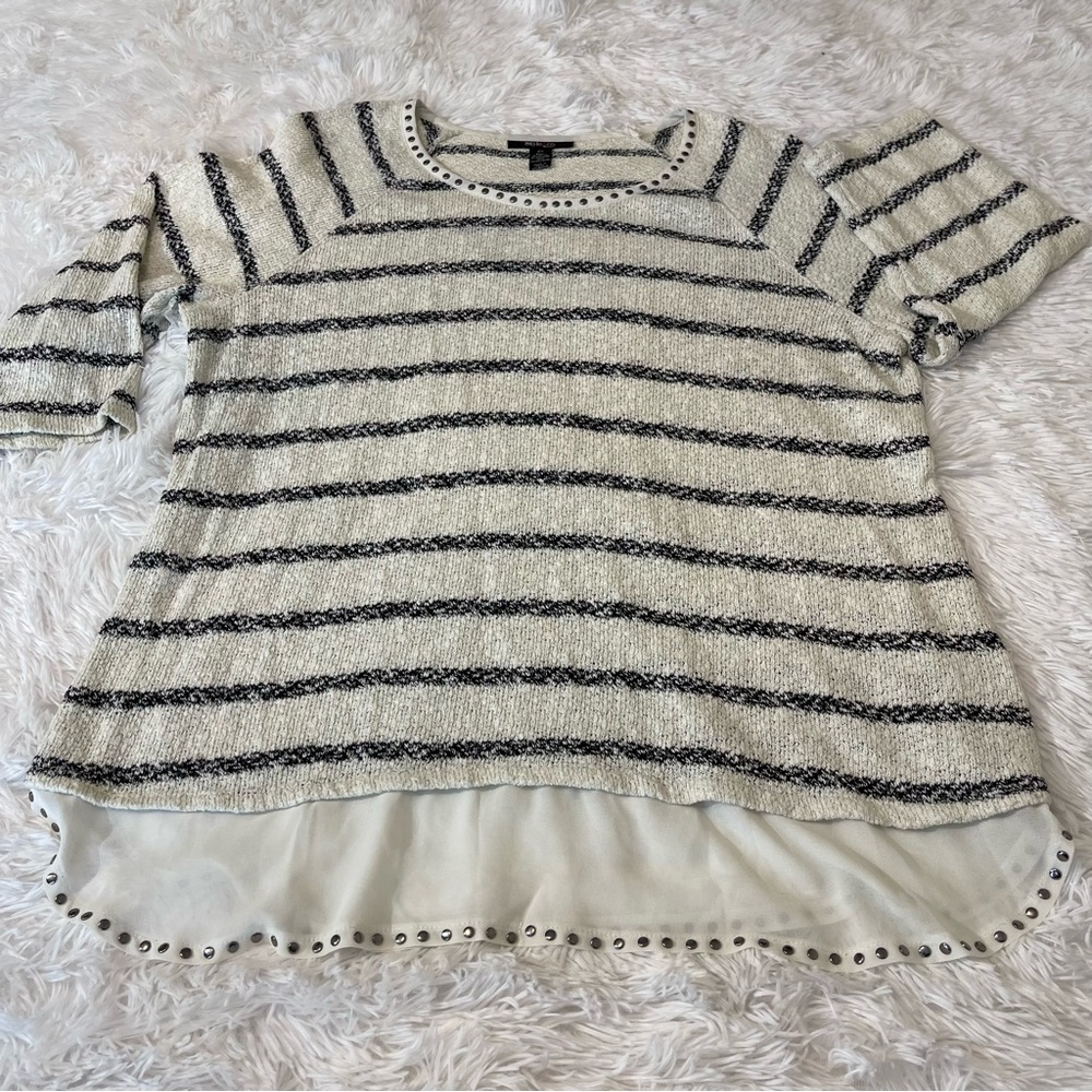 STYLE & CO. TOP, SIZE XXL BLACK AND WHITE